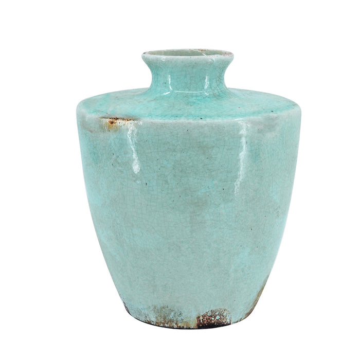 Terracotta Turquoise Vase