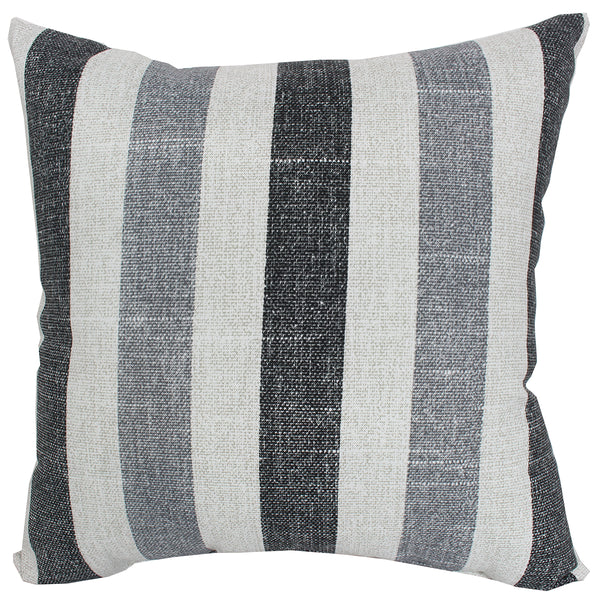 Grey Stripe Outdoor Pillow