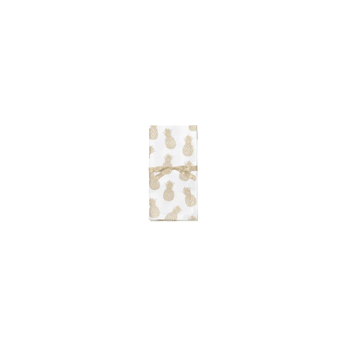 Gold Pineapple Napkin - Set Of 4