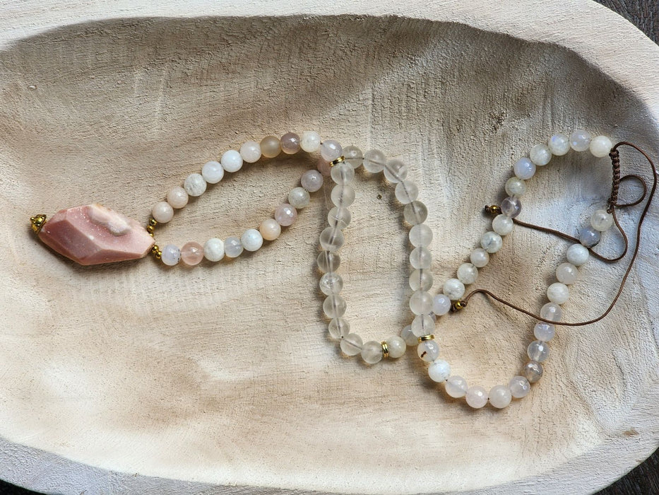 Pink Precious Stone Necklace