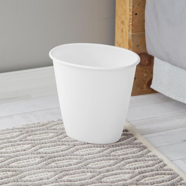 Sterilite 1.5 Gallon White Oval Wastebasket