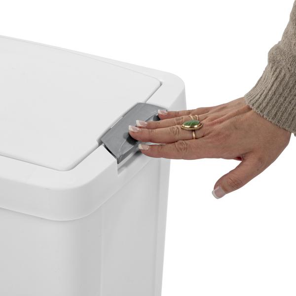 Sterilite White TouchTop Wastebasket