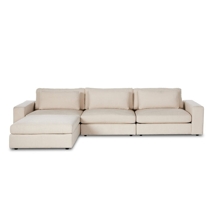 Bloor 3pc. Sectional w/Ottoman - Clairmont Ivory