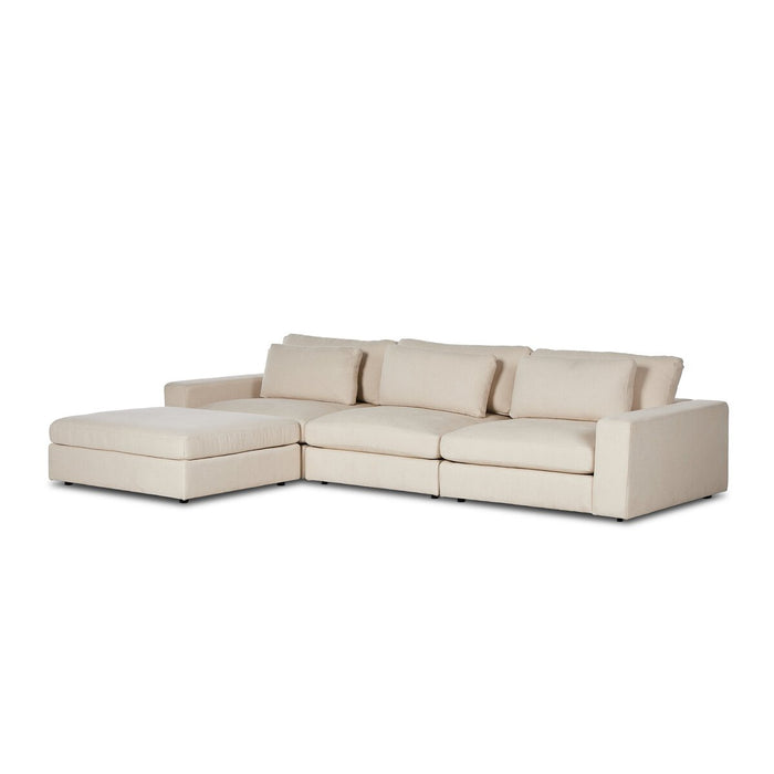 Bloor 3pc. Sectional w/Ottoman - Clairmont Ivory