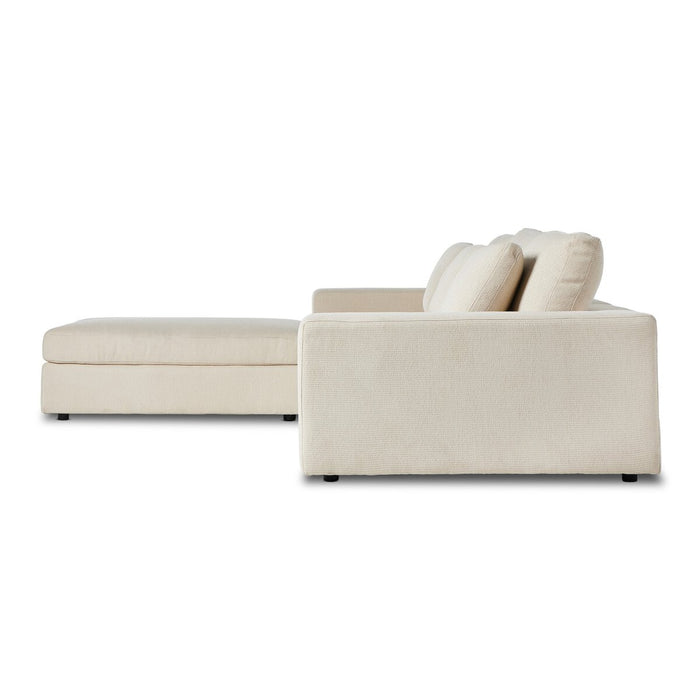Bloor 3pc. Sectional w/Ottoman - Clairmont Ivory