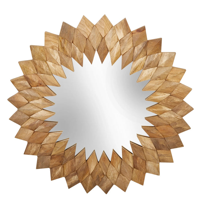 Wood Wall Mirror - Brown
