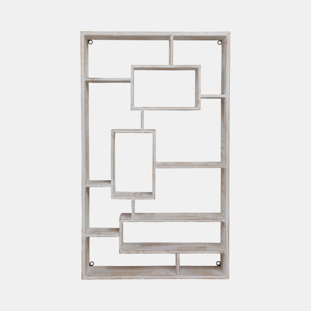 Wooden Multi-Tier Wall Shelf - Whitewash