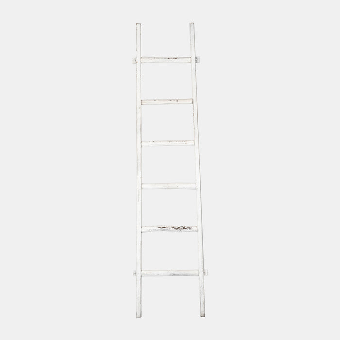 Wooden Decorative Ladder - White