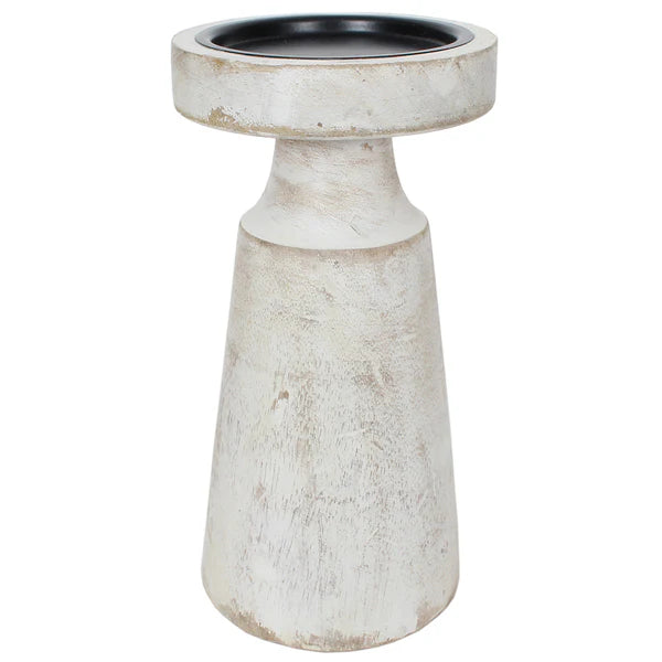 Whitewash Candleholder