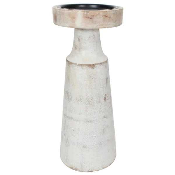 Whitewash Candleholder