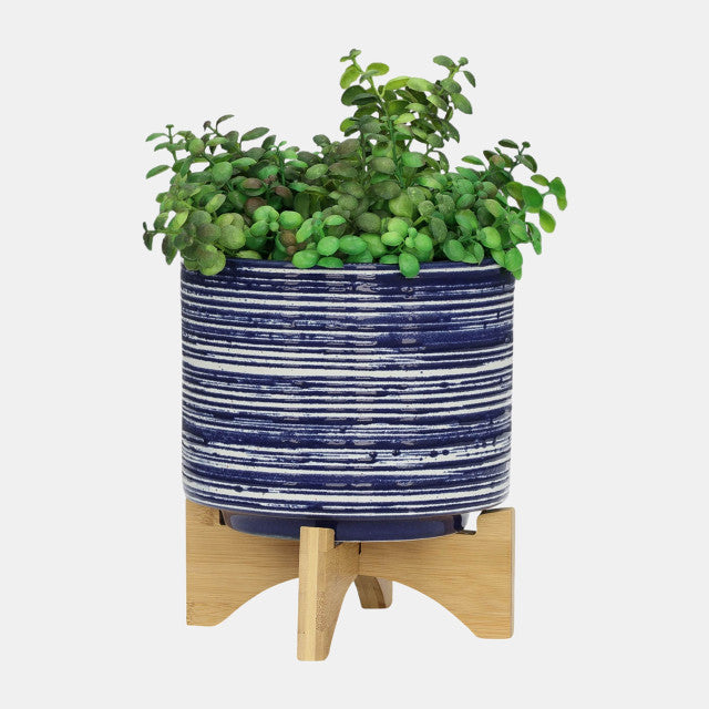 Planter on Stand Blue