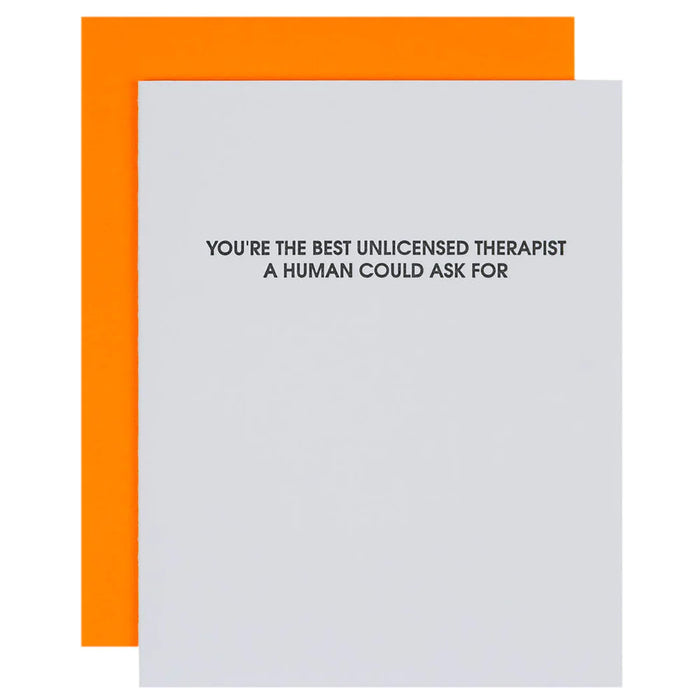 Unlicensed Therapist - Letterpress Card