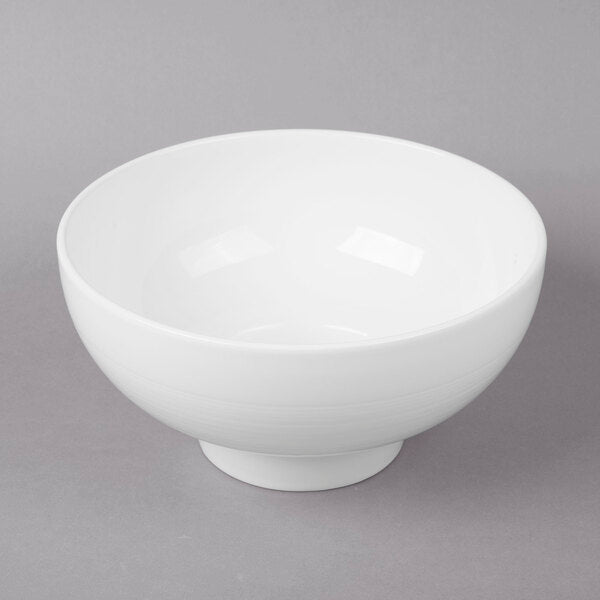 Whittier White Ribbed Porcelain Bowl