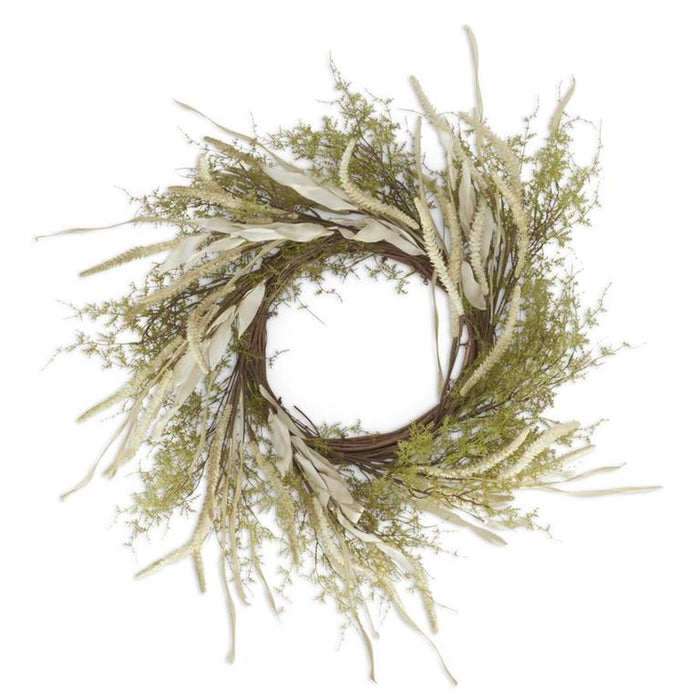 Green Asparagus Foliage w/Eva Leaves Wreath