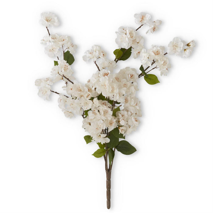 25" White Peach Blossom Bush