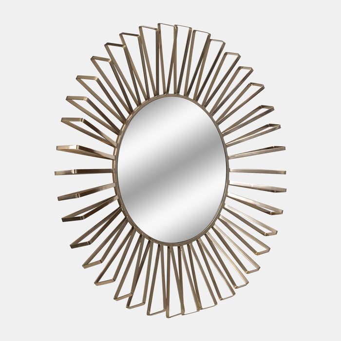 Metal Burst Wall Mirror - Gold