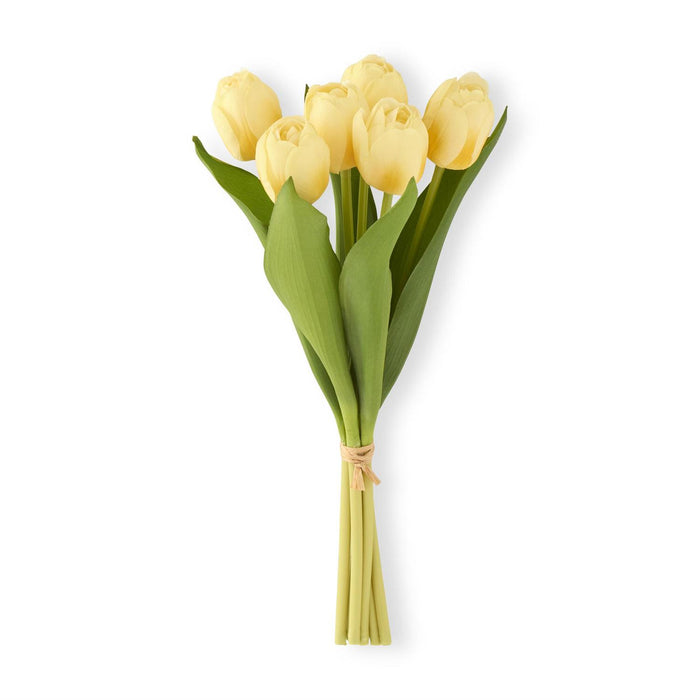13 " Light Yellow Real Touch Tulip Bundle
