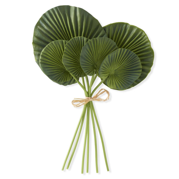 16 Inch Real Touch Heart Shape Fan Palm Bundle