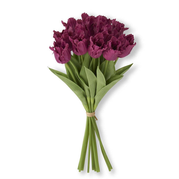 13"Fuchsia Real Touch Parrot Tulip Bundle (12 Stems)