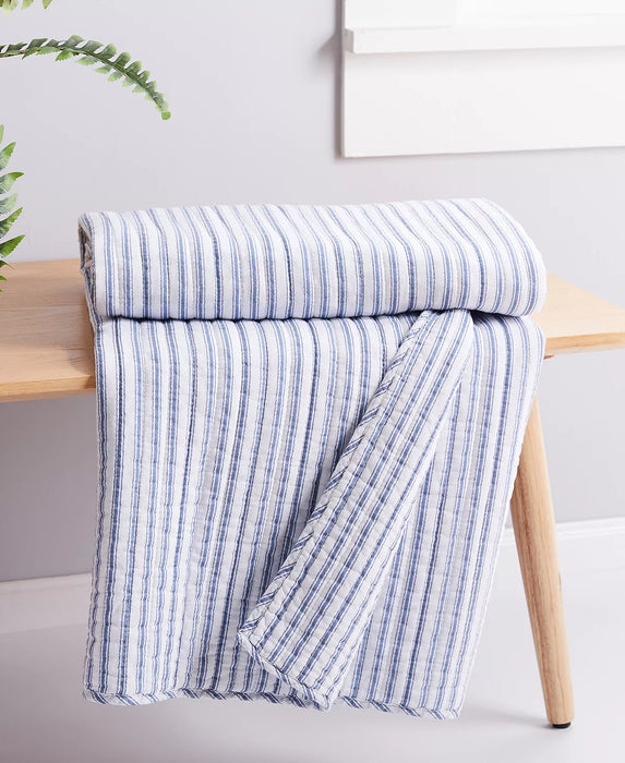Tobago Stripe Reversible Quilted Throw