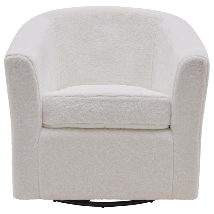 Hayden Faux Fur Fabric Swivel Chair