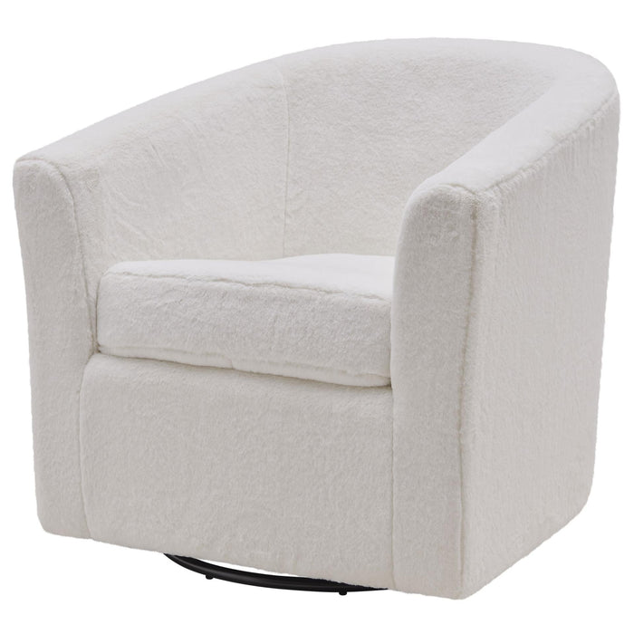 Hayden Faux Fur Fabric Swivel Chair