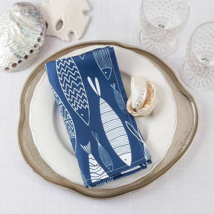 Fish Napkin - Navy Blue