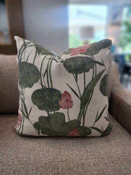 Waterlily Coral Down Filled Pillow