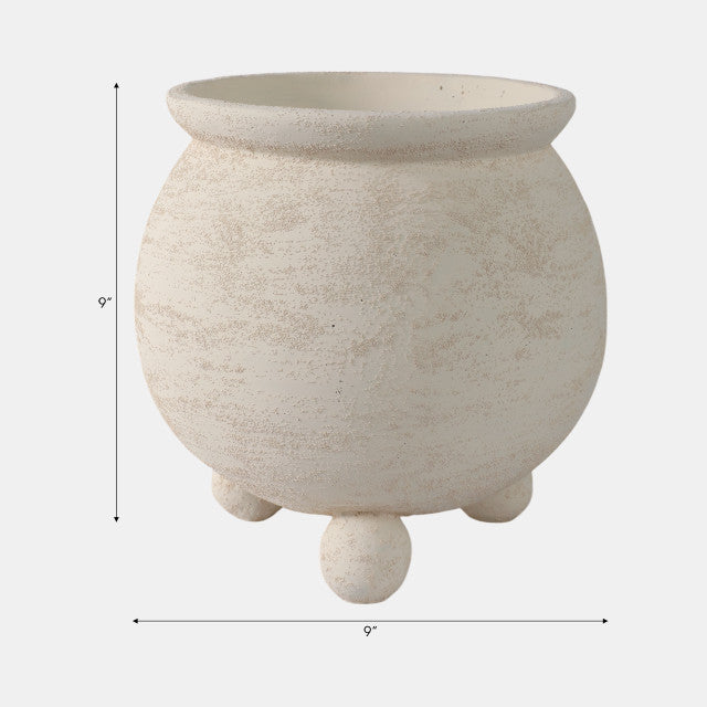 Textured Rounded Planter on Ball feet