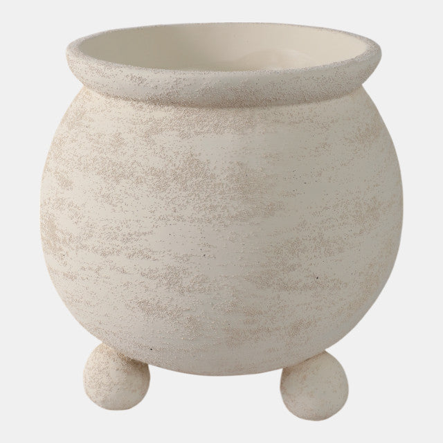 Textured Rounded Planter on Ball feet