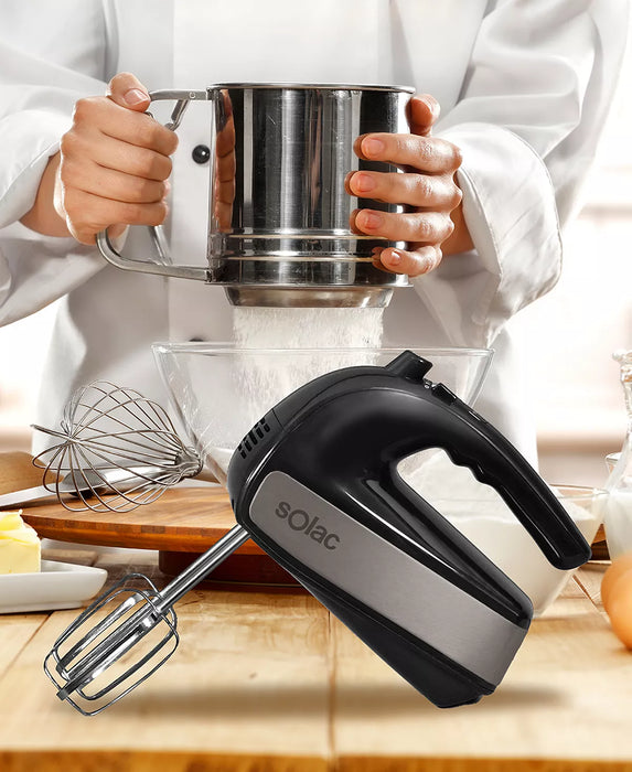 Solac 200-Watt Turbo 5-Speed Hand Mixer With Dough Hooks