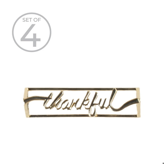 Thankful Napkin Rings - Set Of 4