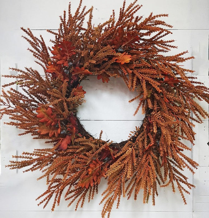 32" Wheat and Oak Wreath