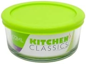 Round Glass Container w/Cover