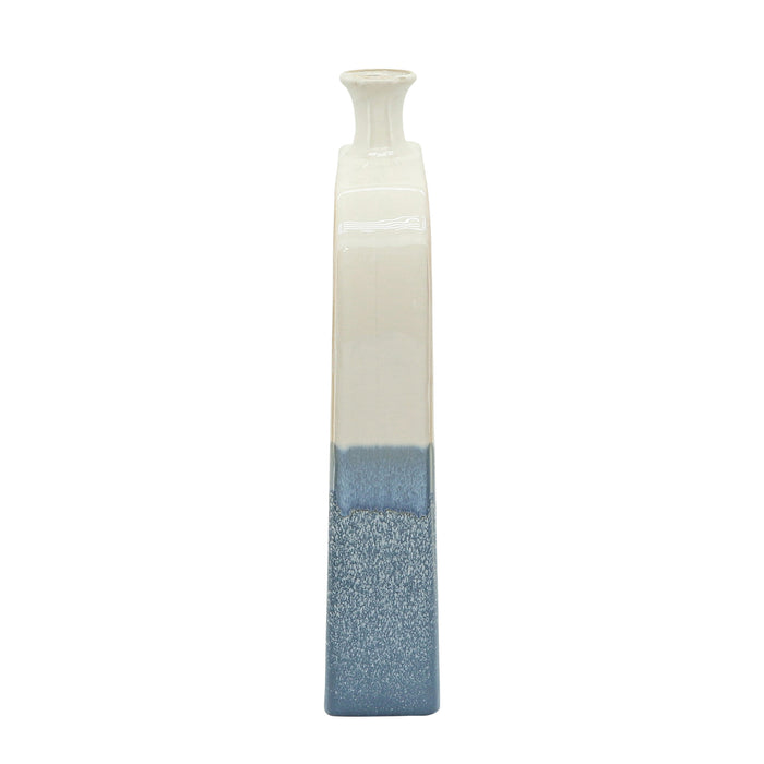 Ceramic Sky-Blue Cut-Out Vase