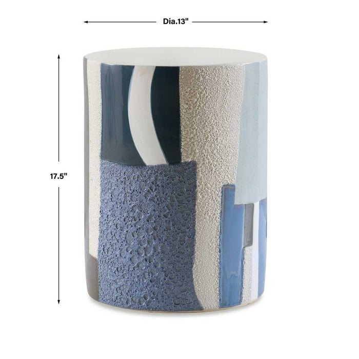 Graph Garden Stool Blue