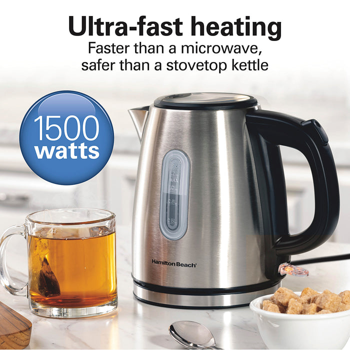 Hamilton Beach Electric Kettle w/Black Handle