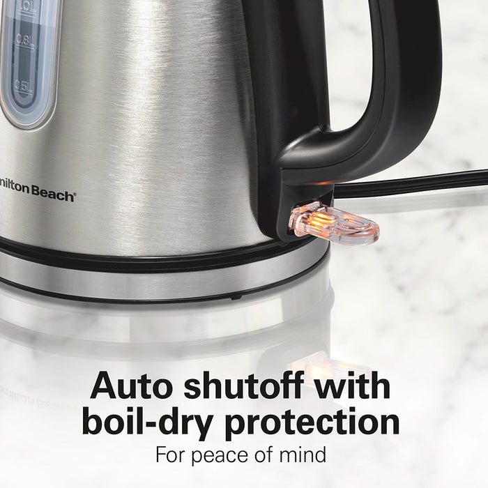 Hamilton Beach Electric Kettle w/Black Handle