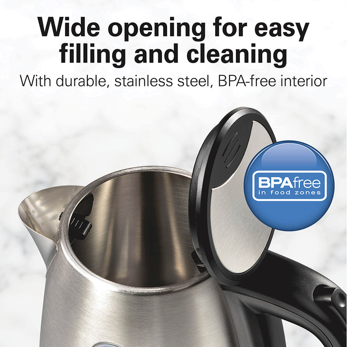Hamilton Beach Electric Kettle w/Black Handle