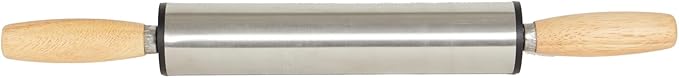Stainless Steel w/Wood Rolling Pin