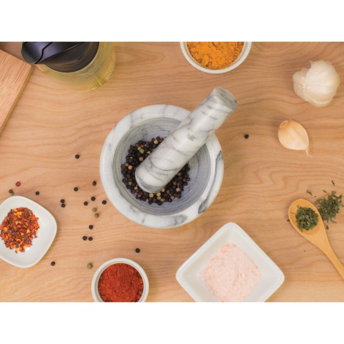 Boxed Marble Mortar & Pestle