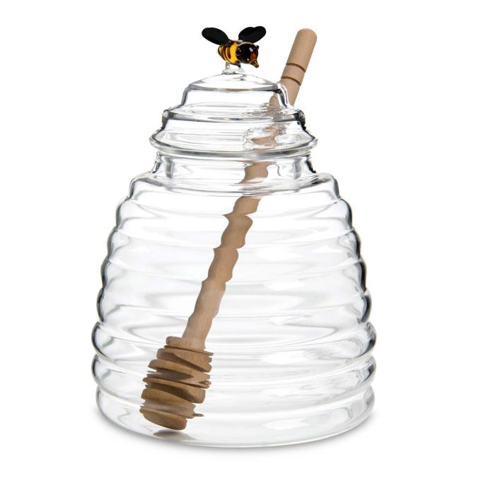 Glass Honey Jar w/Dipper