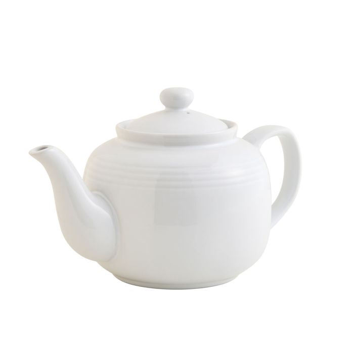 6 Cup Teapot w/Infuser - White