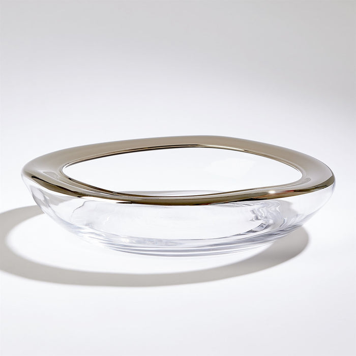 Organic Formed Bowl - Platinum Rim