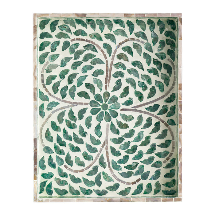 Green Capiz Tray