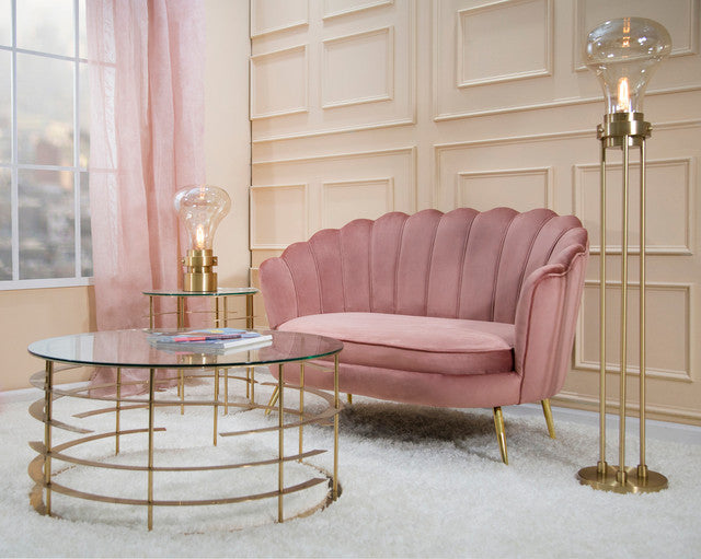 Glass Light Bulb Floor Lamp - Gold