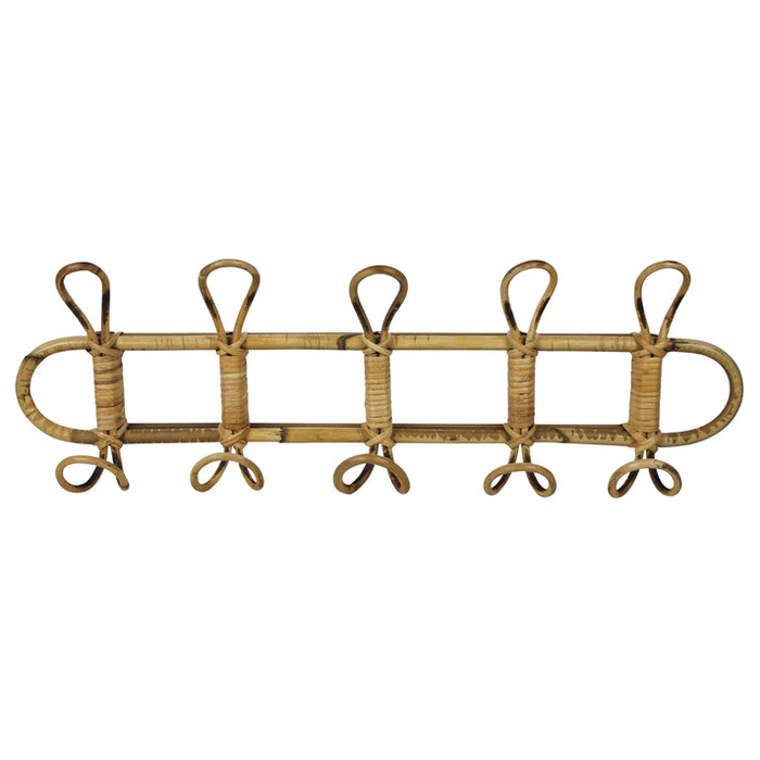 Cairo Wall Hook, Rattan - 5 Hook