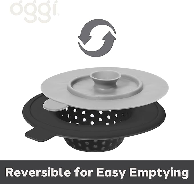 Sink Strainer & Stopper - Black