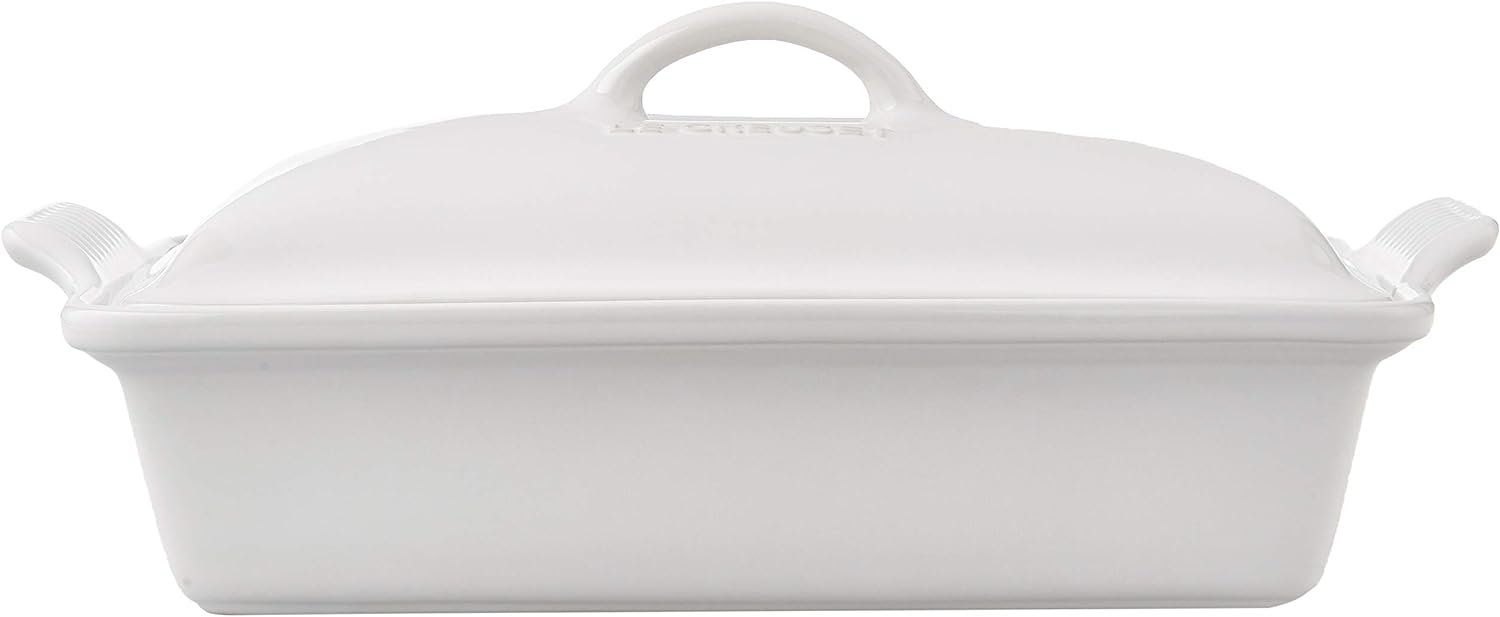 Le Creuset Heritage Casserole Dish - Pearlized White