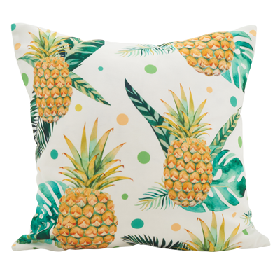 Printed Pineapple Poly Pillow